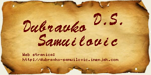 Dubravko Samuilović vizit kartica